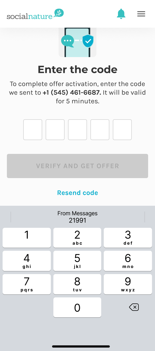 Phone confirmation screen - enter code.png